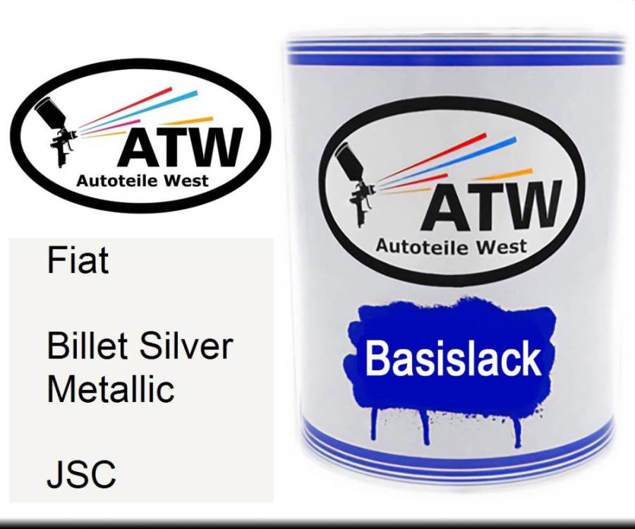 Fiat, Billet Silver Metallic, JSC: 1L Lackdose, von ATW Autoteile West.